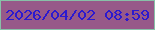 文字の大きさ：2、枠の色：88c0a8、背景の色：975989、文字の色：2b19cf 無料ブログパーツのブログ時計