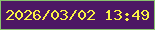 文字の大きさ：3、枠の色：88c26e、背景の色：4d1764、文字の色：faf244 無料ブログパーツのブログ時計