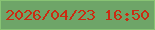 文字の大きさ：1、枠の色：88c474、背景の色：6ea568、文字の色：cb2b12 無料ブログパーツのブログ時計