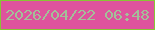 文字の大きさ：1、枠の色：88c535、背景の色：de539d、文字の色：a3c098 無料ブログパーツのブログ時計
