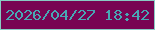 文字の大きさ：2、枠の色：88cbc4、背景の色：780453、文字の色：48a7b4 無料ブログパーツのブログ時計