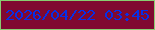 文字の大きさ：4、枠の色：88ce71、背景の色：800931、文字の色：062fe8 無料ブログパーツのブログ時計
