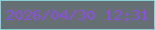 文字の大きさ：4、枠の色：88ced7、背景の色：666f74、文字の色：8c50dd 無料ブログパーツのブログ時計
