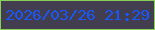 文字の大きさ：3、枠の色：88d05a、背景の色：423e50、文字の色：1a57f9 無料ブログパーツのブログ時計