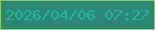 文字の大きさ：1、枠の色：88d159、背景の色：2d8776、文字の色：1eb798 無料ブログパーツのブログ時計