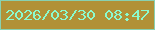 文字の大きさ：3、枠の色：88d1b1、背景の色：b19137、文字の色：8bfbce 無料ブログパーツのブログ時計