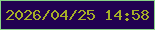 文字の大きさ：1、枠の色：88d387、背景の色：220151、文字の色：a5af27 無料ブログパーツのブログ時計