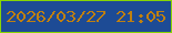 文字の大きさ：3、枠の色：88d504、背景の色：1d4b95、文字の色：bf8010 無料ブログパーツのブログ時計