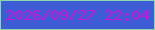 文字の大きさ：3、枠の色：88d7af、背景の色：3e5cd4、文字の色：cb11db 無料ブログパーツのブログ時計