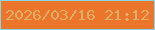 文字の大きさ：3、枠の色：88d7e5、背景の色：eb762b、文字の色：e0ae65 無料ブログパーツのブログ時計