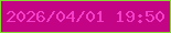 文字の大きさ：5、枠の色：88d833、背景の色：c30585、文字の色：f440c8 無料ブログパーツのブログ時計