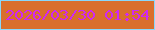 文字の大きさ：5、枠の色：88d8fb、背景の色：d96f2c、文字の色：cf28f3 無料ブログパーツのブログ時計