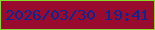 文字の大きさ：1、枠の色：88da2c、背景の色：990b2e、文字の色：072894 無料ブログパーツのブログ時計