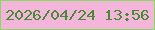 文字の大きさ：1、枠の色：88db5c、背景の色：f3b5d9、文字の色：478c32 無料ブログパーツのブログ時計