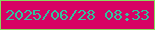 文字の大きさ：1、枠の色：88db5d、背景の色：d70264、文字の色：31c39e 無料ブログパーツのブログ時計