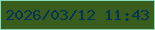 文字の大きさ：5、枠の色：88dcbc、背景の色：385d1d、文字の色：043355 無料ブログパーツのブログ時計
