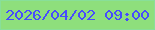 文字の大きさ：1、枠の色：88df99、背景の色：8edf7c、文字の色：474cfd 無料ブログパーツのブログ時計