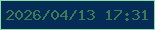 文字の大きさ：4、枠の色：88e0a7、背景の色：052c57、文字の色：3b7b56 無料ブログパーツのブログ時計
