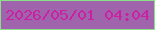 文字の大きさ：2、枠の色：88e187、背景の色：a064ac、文字の色：ca21a2 無料ブログパーツのブログ時計