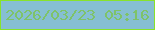 文字の大きさ：1、枠の色：88e32a、背景の色：86bfd2、文字の色：7ec369 無料ブログパーツのブログ時計