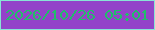 文字の大きさ：1、枠の色：88e4d6、背景の色：9343c9、文字の色：21bd6a 無料ブログパーツのブログ時計