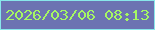 文字の大きさ：2、枠の色：88e7ea、背景の色：6c73b2、文字の色：a5f763 無料ブログパーツのブログ時計