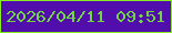 文字の大きさ：2、枠の色：88ea20、背景の色：520eac、文字の色：71d542 無料ブログパーツのブログ時計
