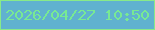 文字の大きさ：1、枠の色：88ea89、背景の色：60b2cf、文字の色：78e993 無料ブログパーツのブログ時計