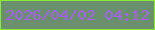 文字の大きさ：3、枠の色：88eb38、背景の色：6a906e、文字の色：a45ffd 無料ブログパーツのブログ時計
