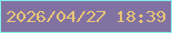文字の大きさ：3、枠の色：88ebe8、背景の色：8172a2、文字の色：e9c576 無料ブログパーツのブログ時計