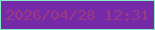 文字の大きさ：3、枠の色：88edc8、背景の色：752ba8、文字の色：9c3980 無料ブログパーツのブログ時計