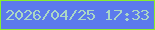 文字の大きさ：4、枠の色：88ef2d、背景の色：5c7aec、文字の色：abd7c5 無料ブログパーツのブログ時計