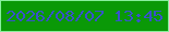 文字の大きさ：1、枠の色：88ef9d、背景の色：0a9907、文字の色：3852cb 無料ブログパーツのブログ時計