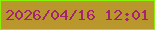 文字の大きさ：3、枠の色：88f105、背景の色：ba972d、文字の色：a32570 無料ブログパーツのブログ時計