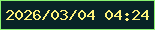 文字の大きさ：5、枠の色：88f270、背景の色：092326、文字の色：fff27a 無料ブログパーツのブログ時計