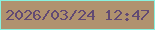 文字の大きさ：3、枠の色：88f2e0、背景の色：b0926f、文字の色：624a73 無料ブログパーツのブログ時計