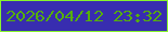 文字の大きさ：3、枠の色：88f42c、背景の色：382db0、文字の色：56af09 無料ブログパーツのブログ時計