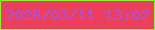 文字の大きさ：3、枠の色：88f52d、背景の色：ea3f5d、文字の色：b14fde 無料ブログパーツのブログ時計