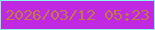 文字の大きさ：2、枠の色：88f6ea、背景の色：c028e2、文字の色：bf7a41 無料ブログパーツのブログ時計