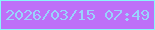 文字の大きさ：5、枠の色：88f6fa、背景の色：be70f8、文字の色：99d2fc 無料ブログパーツのブログ時計