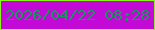 文字の大きさ：3、枠の色：88f71d、背景の色：c209d6、文字の色：139959 無料ブログパーツのブログ時計