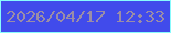 文字の大きさ：2、枠の色：88fafc、背景の色：414beb、文字の色：9a8da7 無料ブログパーツのブログ時計