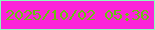 文字の大きさ：1、枠の色：88febb、背景の色：fb23d9、文字の色：6bc013 無料ブログパーツのブログ時計