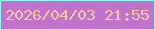 文字の大きさ：5、枠の色：88fef3、背景の色：c173cb、文字の色：f0c9a3 無料ブログパーツのブログ時計