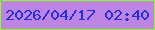 文字の大きさ：1、枠の色：88ff26、背景の色：be84e2、文字の色：212ee5 無料ブログパーツのブログ時計