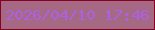 文字の大きさ：4、枠の色：890025、背景の色：a66983、文字の色：b05ee4 無料ブログパーツのブログ時計