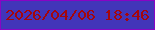 文字の大きさ：1、枠の色：8904c4、背景の色：4235b9、文字の色：a5060b 無料ブログパーツのブログ時計