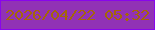 文字の大きさ：4、枠の色：8905ec、背景の色：9132b5、文字の色：a46609 無料ブログパーツのブログ時計