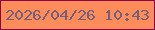 文字の大きさ：3、枠の色：89064d、背景の色：fc8c5a、文字の色：745e7b 無料ブログパーツのブログ時計