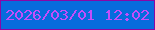 文字の大きさ：3、枠の色：8907a6、背景の色：076cdd、文字の色：c44efa 無料ブログパーツのブログ時計